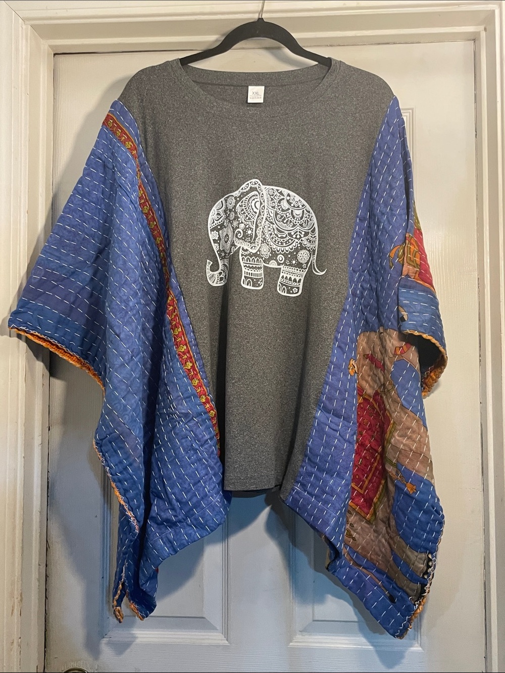 XXL Gray Polyester Top - Dark Heather Knit